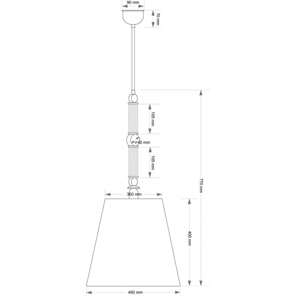 Подвесной светильник KUTEK TAMARA TAM-ZWD-1(N/A)