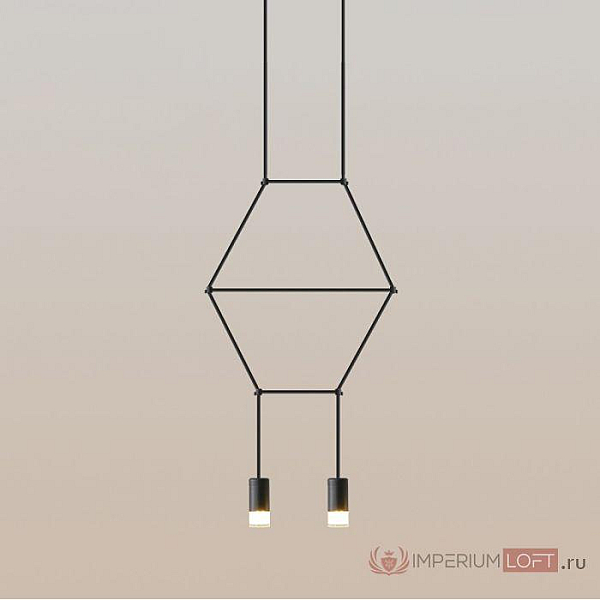 Подвесной светильник Imperium Loft Via Wireflow Polyhedral 2 Lineal Pendant Light 152907-22