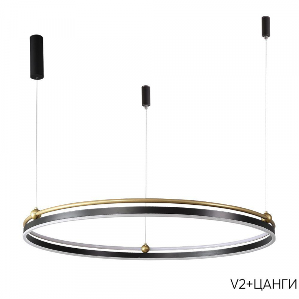 Подвесной светодиодный светильник Crystal Lux Fernando Sp88W Led Black/Gold Подвесной светодиодный светильник Crystal Lux Fernando Sp88W Led Black/Gold