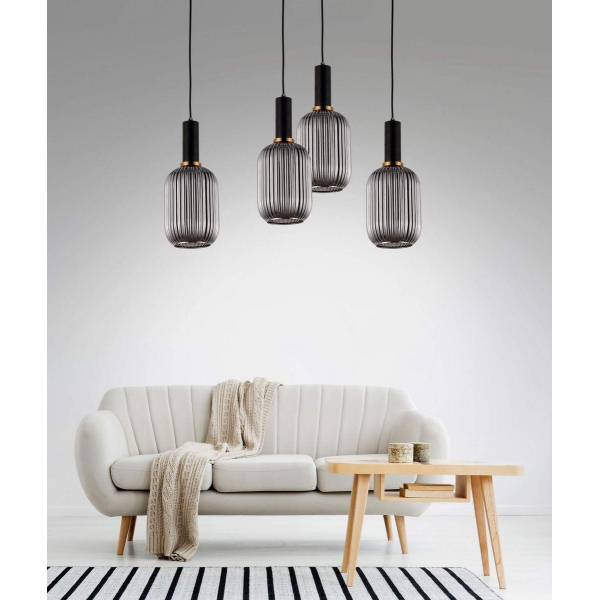 Подвесной светильник Lumina Deco Rico LDP 1218-1 GY+BK Подвесной светильник Lumina Deco Rico LDP 1218-1 GY+BK