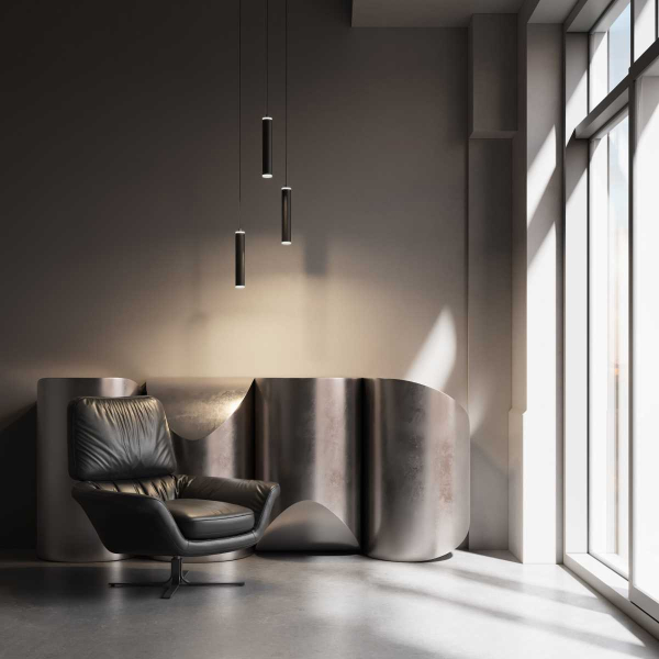 Подвесной светодиодный светильник Elektrostandard DLR035 12W 4200K черный матовый a043960