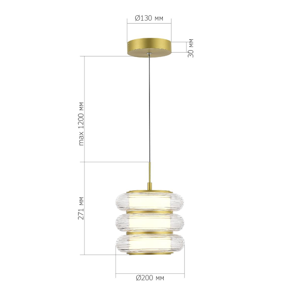 Подвесной светодиодный светильник ST Luce Frittela SL6239.203.03