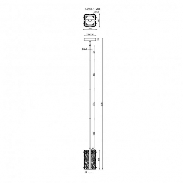 Подвесной светильник iLamp Panorama P4688-1 MBK Подвесной светильник iLamp Panorama P4688-1 MBK