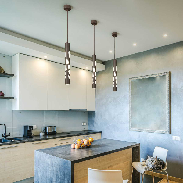 Подвесной светодиодный светильник Elektrostandard DLR037 12W 4200K кофейный a044558