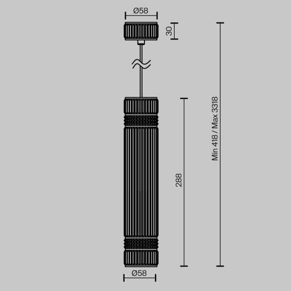 Подвесной светильник Maytoni MOD475PL-01BS
