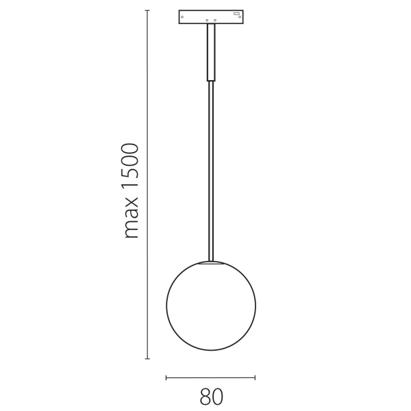 Светильник подвесной 24V 3W 90LM 180° 4000K, черный/белый матовый Linea Lightstar 206747