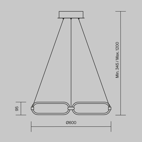 Подвесной светодиодный светильник Maytoni Chain MOD017PL-L50MG