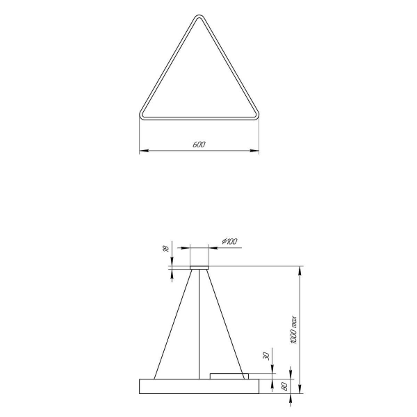 Подвесной светодиодный cветильник Geometria ЭРА Delta SPO-151-W-40K-030 30Вт 4000К белый Б0050574 Подвесной светодиодный cветильник Geometria ЭРА Delta SPO-151-W-40K-030 30Вт 4000К белый Б0050574