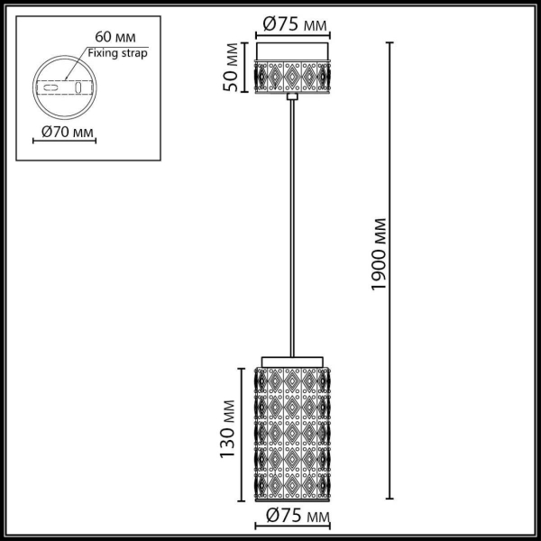 Подвесной светильник Odeon Light Lulu L-Vision 5454/5L