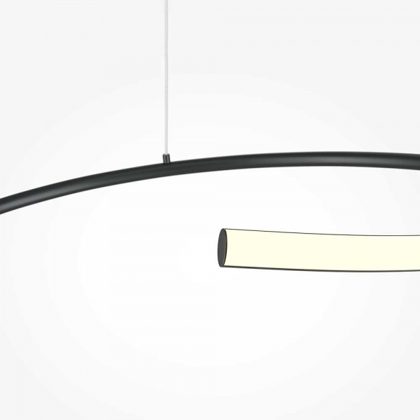 Подвесной светодиодный светильник Maytoni Curve MOD242PL-L33BK Подвесной светодиодный светильник Maytoni Curve MOD242PL-L33BK