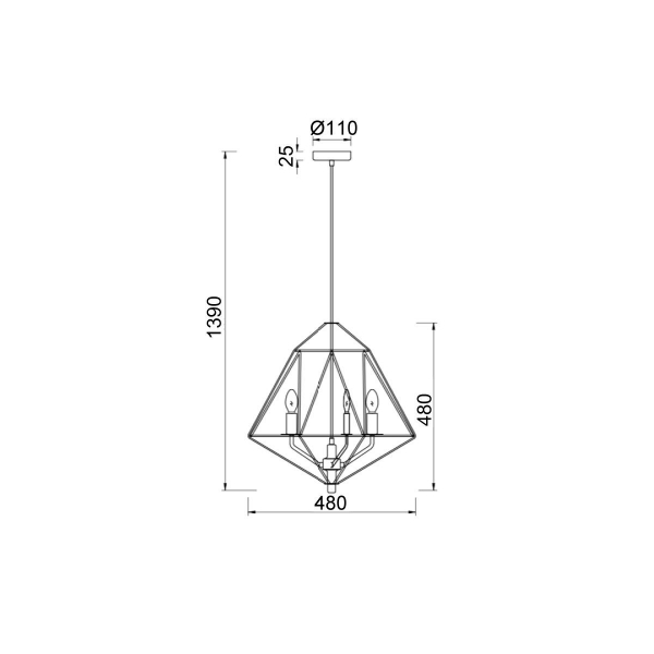 Подвесной светильник Vele Luce Bessie VL4022P03 Подвесной светильник Vele Luce Bessie VL4022P03