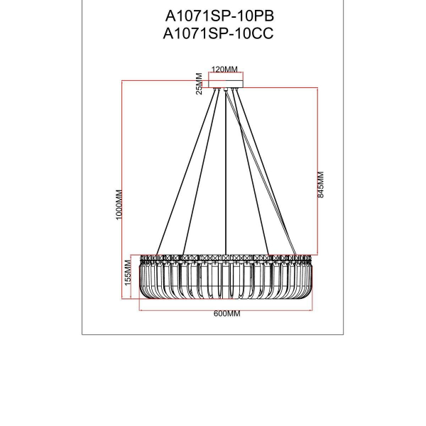 Подвесной светильник Arte Lamp Mayotte A1071SP-10CC Подвесной светильник Arte Lamp Mayotte A1071SP-10CC