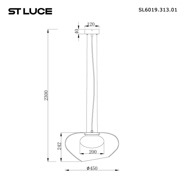 Подвесной светодиодный светильник ST Luce Foray SL6019.313.01 Подвесной светодиодный светильник ST Luce Foray SL6019.313.01