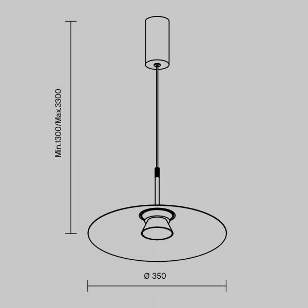 Подвесной светодиодный светильник Maytoni Platte MOD352PL-L10W3K Подвесной светодиодный светильник Maytoni Platte MOD352PL-L10W3K
