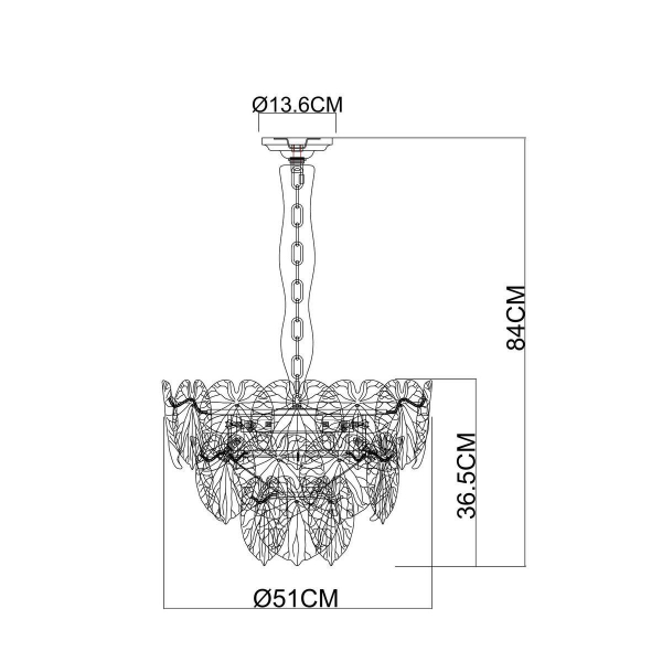 Подвесной светильник Arte Lamp Kapri A4078LM-6CC Подвесной светильник Arte Lamp Kapri A4078LM-6CC