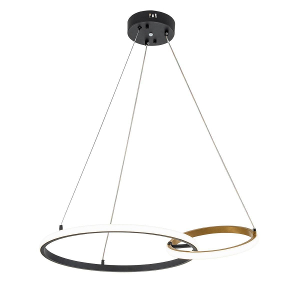 Подвесной светодиодный светильник Escada Relation 10230/2LED Black/Gold Подвесной светодиодный светильник Escada Relation 10230/2LED Black/Gold