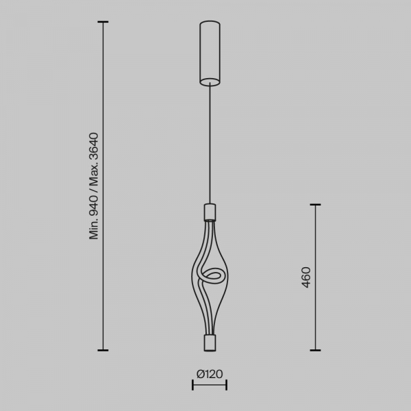 Подвесной светодиодный светильник Maytoni Loop MOD290PL-L14BS3K Подвесной светодиодный светильник Maytoni Loop MOD290PL-L14BS3K
