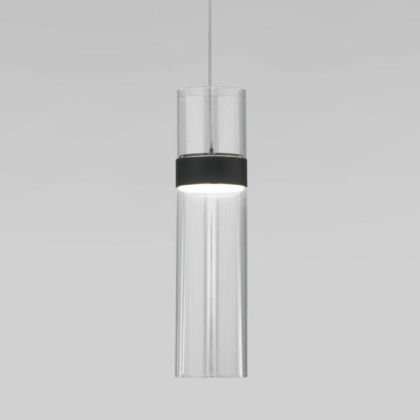 Подвесной светодиодный светильник Eurosvet Lumen 50244/1 Led черный/прозрачный Подвесной светодиодный светильник Eurosvet Lumen 50244/1 Led черный/прозрачный