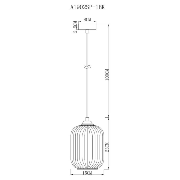Подвесной светильник Arte Lamp Arwen A1902SP-1BK