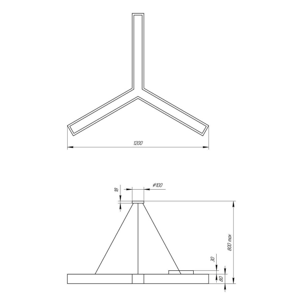 Подвесной светодиодный cветильник Geometria ЭРА Igrek SPO-144-B-40K-066 66Вт 4000К черный Б0050573 Подвесной светодиодный cветильник Geometria ЭРА Igrek SPO-144-B-40K-066 66Вт 4000К черный Б0050573