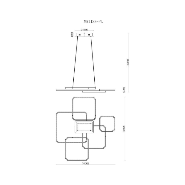 Подвесной светодиодный светильник MyFar Victory MR1133-PL Подвесной светодиодный светильник MyFar Victory MR1133-PL