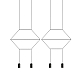 Подвесной светильник Imperium Loft Via Wireflow Polyhedral 4 Lineal Pendant Light 144326-22