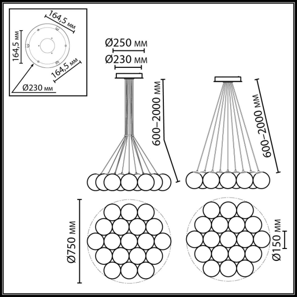 Подвесной светильник Odeon Light Magia Midcent 7109/19