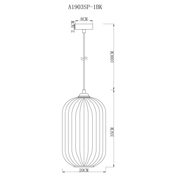 Подвесной светильник Arte Lamp Arwen A1903SP-1BK