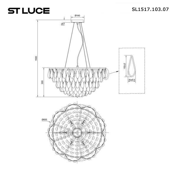 Подвесной светильник ST Luce Faenza SL1517.103.07 Подвесной светильник ST Luce Faenza SL1517.103.07