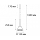Подвесной светодиодный светильник Italline IT03-1427 coffee