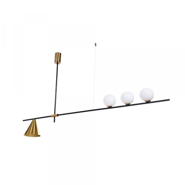 Подвесной светильник Lumina Deco Renzo LDP 6043-4 BK+MD Подвесной светильник Lumina Deco Renzo LDP 6043-4 BK+MD