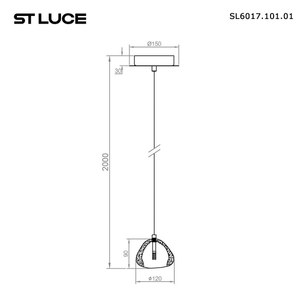 Подвесной светодиодный светильник ST Luce Waterfall SL6017.101.01 Подвесной светодиодный светильник ST Luce Waterfall SL6017.101.01
