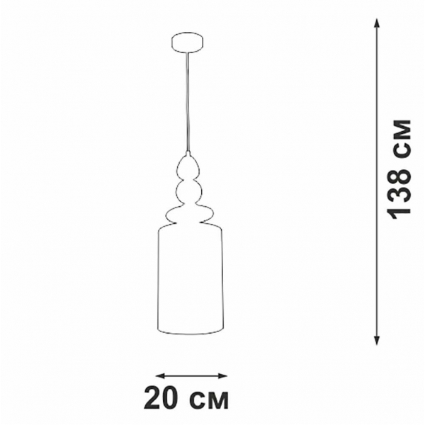 Подвесной светильник Vitaluce V2891-1/1S Подвесной светильник Vitaluce V2891-1/1S