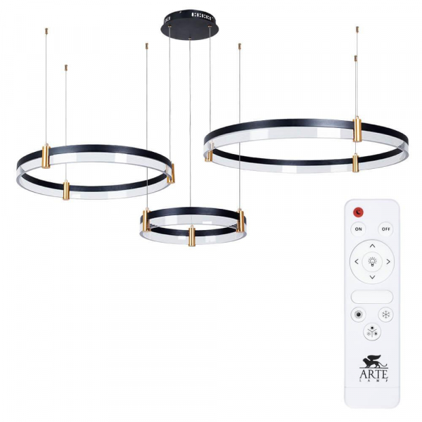 Подвесной светодиодный светильник Arte Lamp Mercury A2185SP-3BK Подвесной светодиодный светильник Arte Lamp Mercury A2185SP-3BK