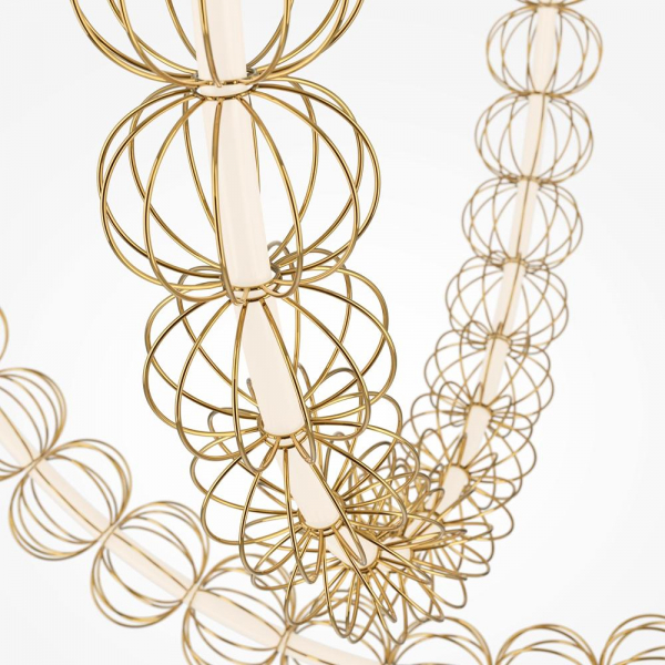 Подвесной светодиодный светильник Maytoni Golden Cage MOD216PL-L42G3K Подвесной светодиодный светильник Maytoni Golden Cage MOD216PL-L42G3K