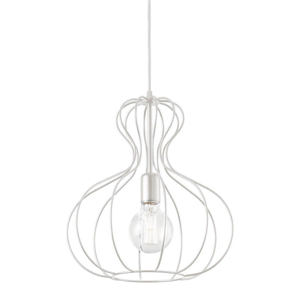 Подвесной светильник Ideal Lux Ampolla-1 SP1 Bianco 194295 Подвесной светильник Ideal Lux Ampolla-1 SP1 Bianco 194295