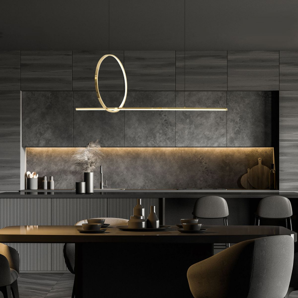 Подвесной светодиодный светильник Eurosvet Mist 90266/1 золото