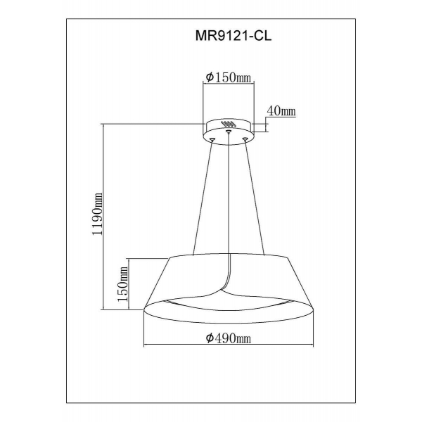 Подвесной светодиодный светильник MyFar Ceiling Cordelia MR9121-CL Подвесной светодиодный светильник MyFar Ceiling Cordelia MR9121-CL