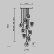 Подвесной светильник Maytoni MOD367PL-L30BBSK