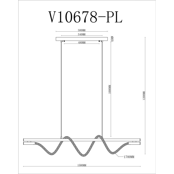 Подвесной светодиодный светильник Moderli True V10678-PL Подвесной светодиодный светильник Moderli True V10678-PL