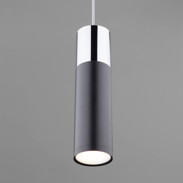 Подвесной светильник Eurosvet 50135/1 LED хром/черный Подвесной светильник Eurosvet 50135/1 LED хром/черный
