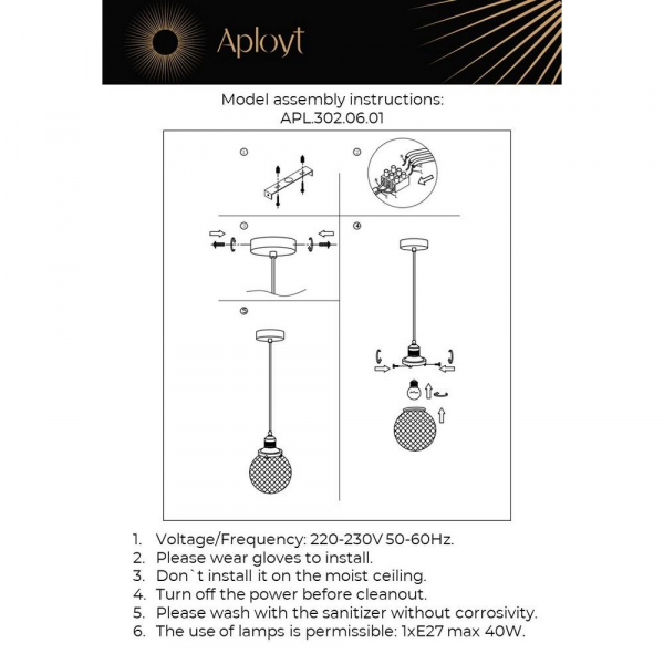 Подвесной светильник Aployt Sofi APL.302.06.01 Подвесной светильник Aployt Sofi APL.302.06.01