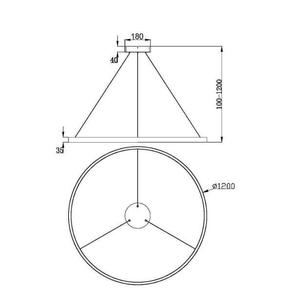 Подвесной светодиодный светильник Maytoni Rim MOD058PL-L65BSK Подвесной светодиодный светильник Maytoni Rim MOD058PL-L65BSK