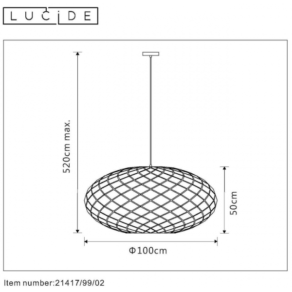Подвесной светильник Lucide Wolfram 21417/99/30 Подвесной светильник Lucide Wolfram 21417/99/30