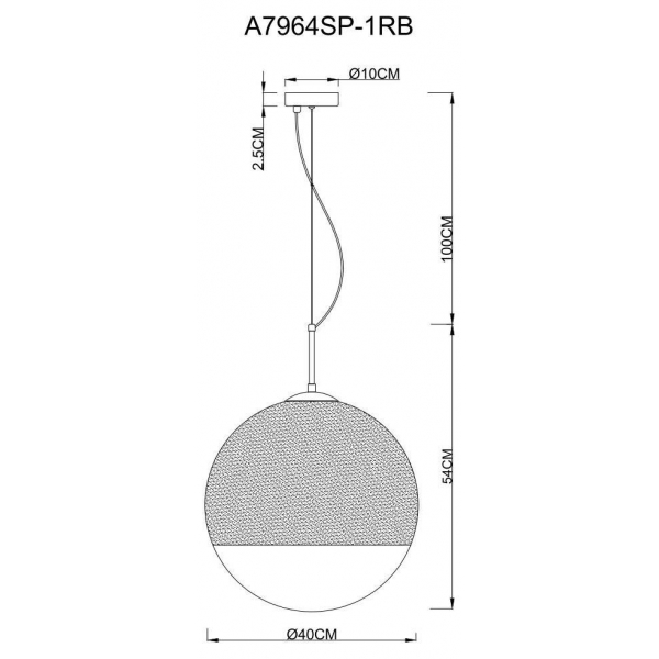 Подвесной светильник Arte Lamp Jupiter Copper A7964SP-1RB Подвесной светильник Arte Lamp Jupiter Copper A7964SP-1RB
