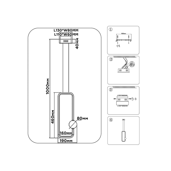 Подвесной светодиодный светильник Ambrella light Comfort LineTech FL66361