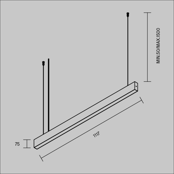 Подвесной светильник Maytoni Modern Basis P070PL-2.7-3-4K-B