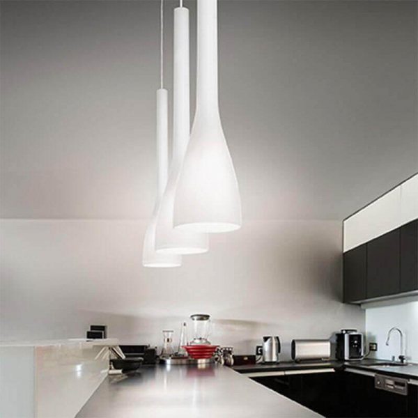 Подвесной светильник Ideal Lux Flut SP1 BIg Bianco 035666 Подвесной светильник Ideal Lux Flut SP1 BIg Bianco 035666