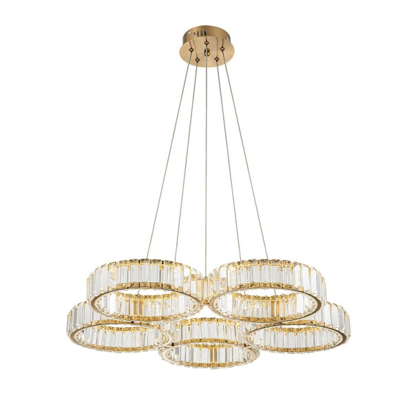 Подвесной светодиодный светильник Indigo Favo 12036/5P Brass V000074L Подвесной светодиодный светильник Indigo Favo 12036/5P Brass V000074L