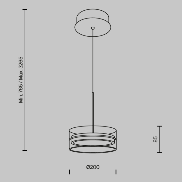Подвесной светодиодный светильник Maytoni Dress code MOD348PL-L14BBS3K